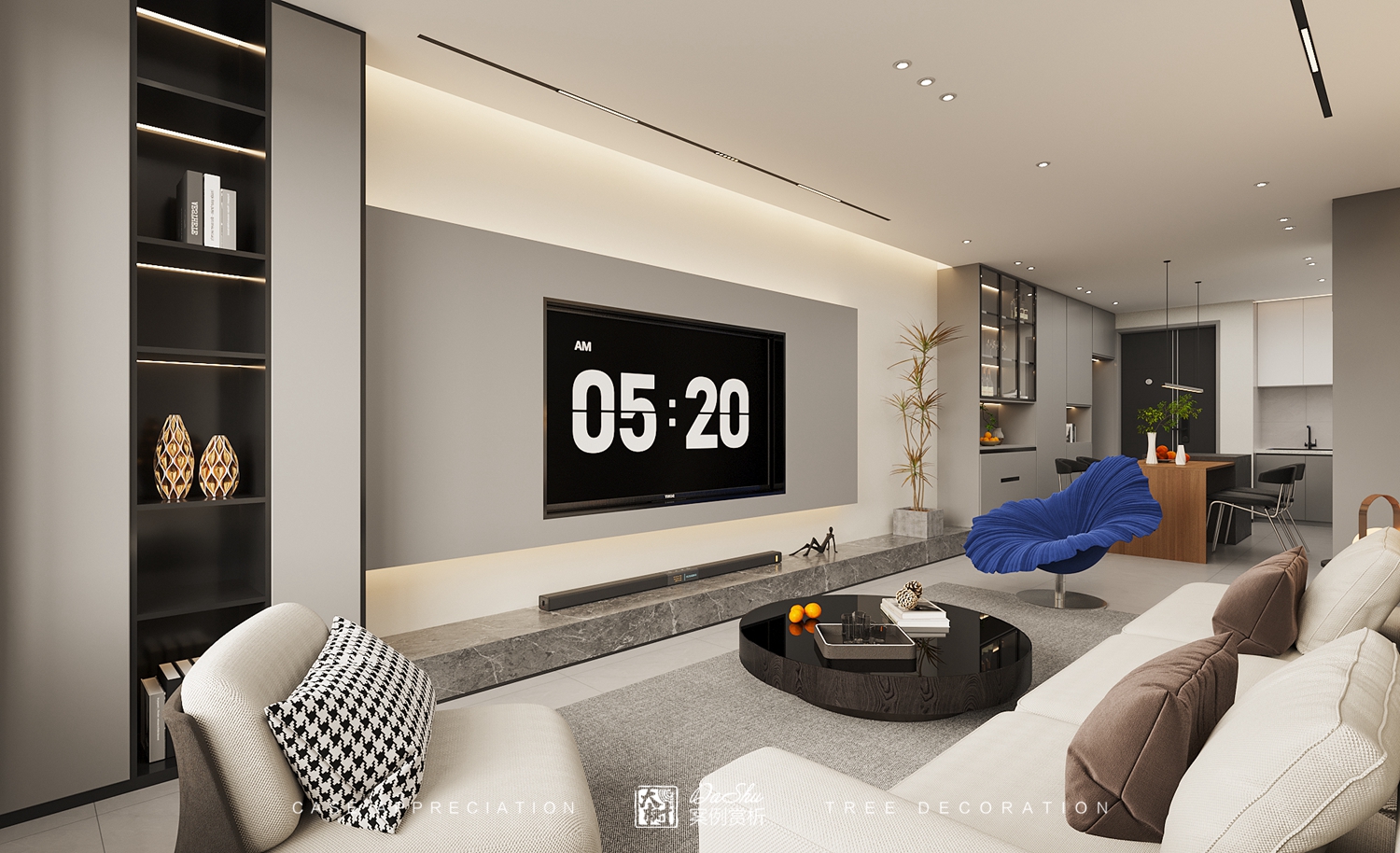 中海云麓公馆60㎡现代风格效果图