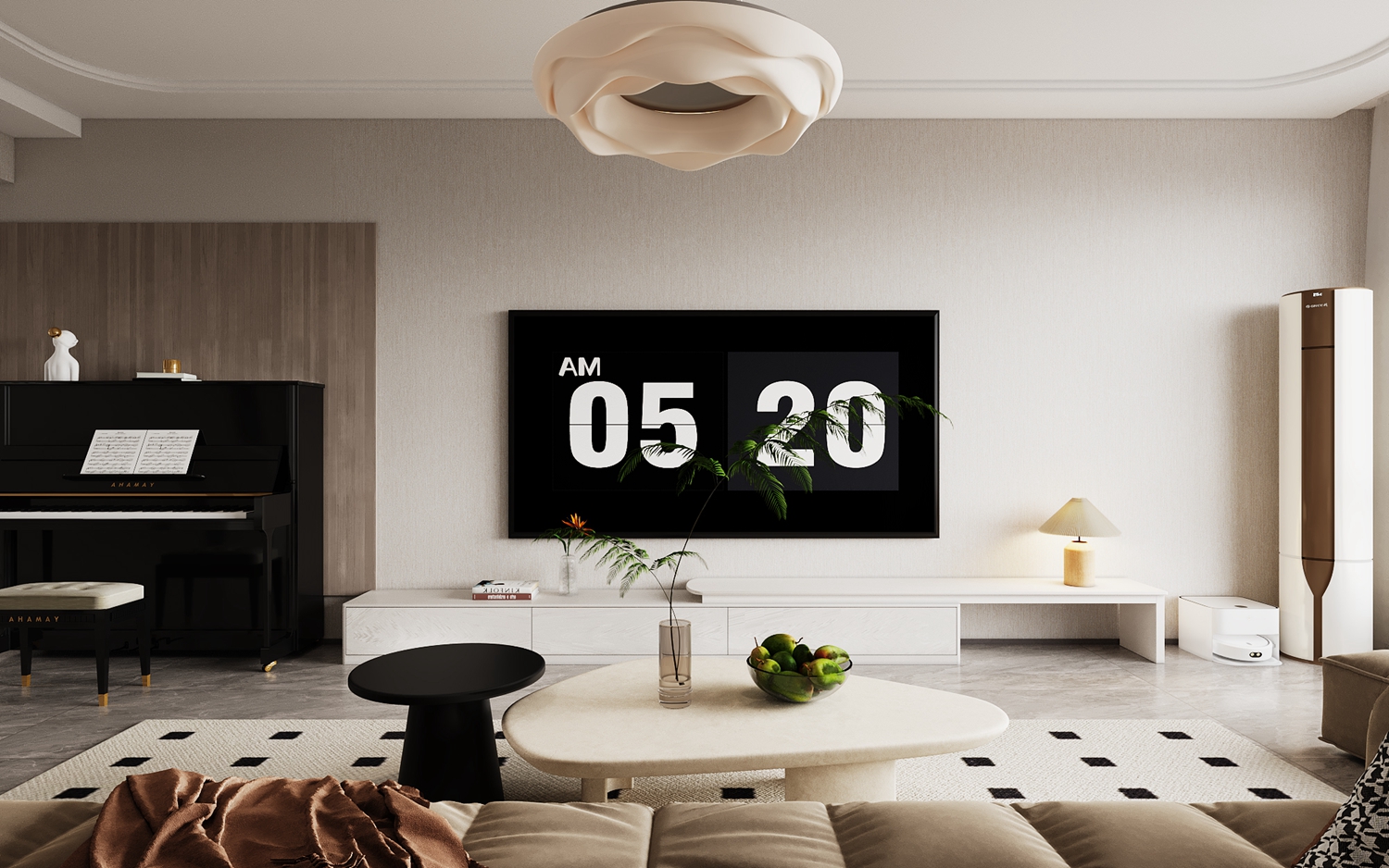 盛和天下120㎡现代风格效果图