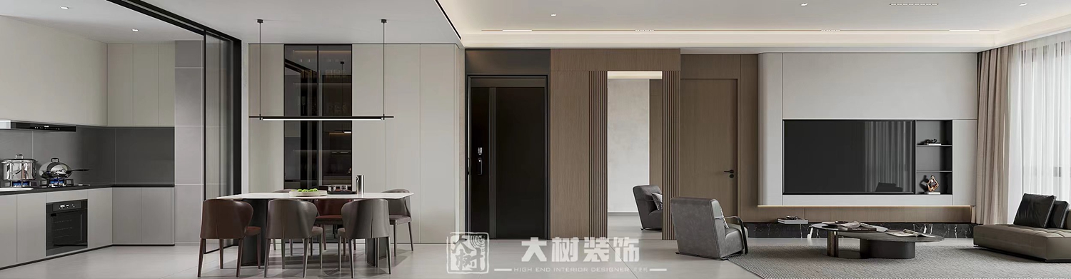 金色纽约现代风格98㎡效果图